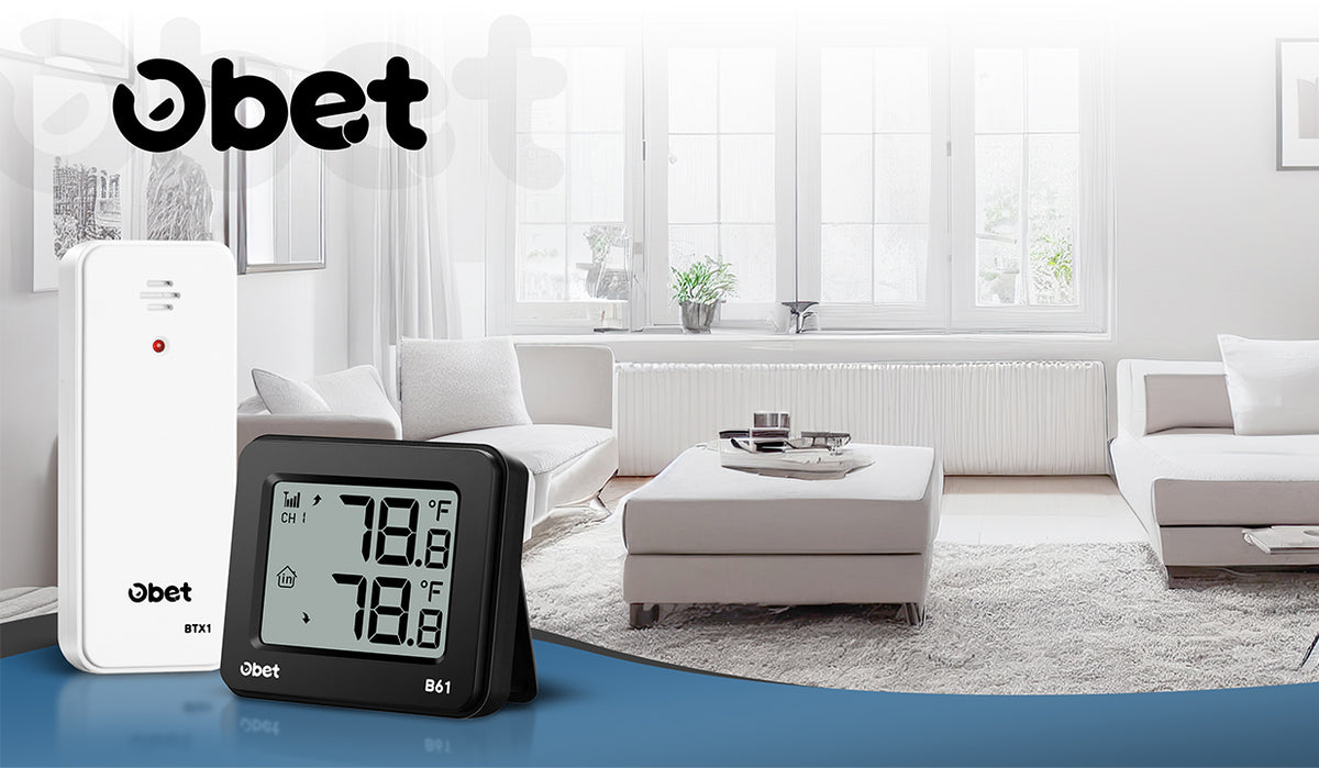 Machine Obet OBET Outdoor Thermometer Wireless Indoor Outdoor Digital Thermometer